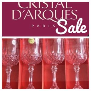 Crystal Stem Glasses By: Cristal D’Arques-France 24%Lead Crystal. Set